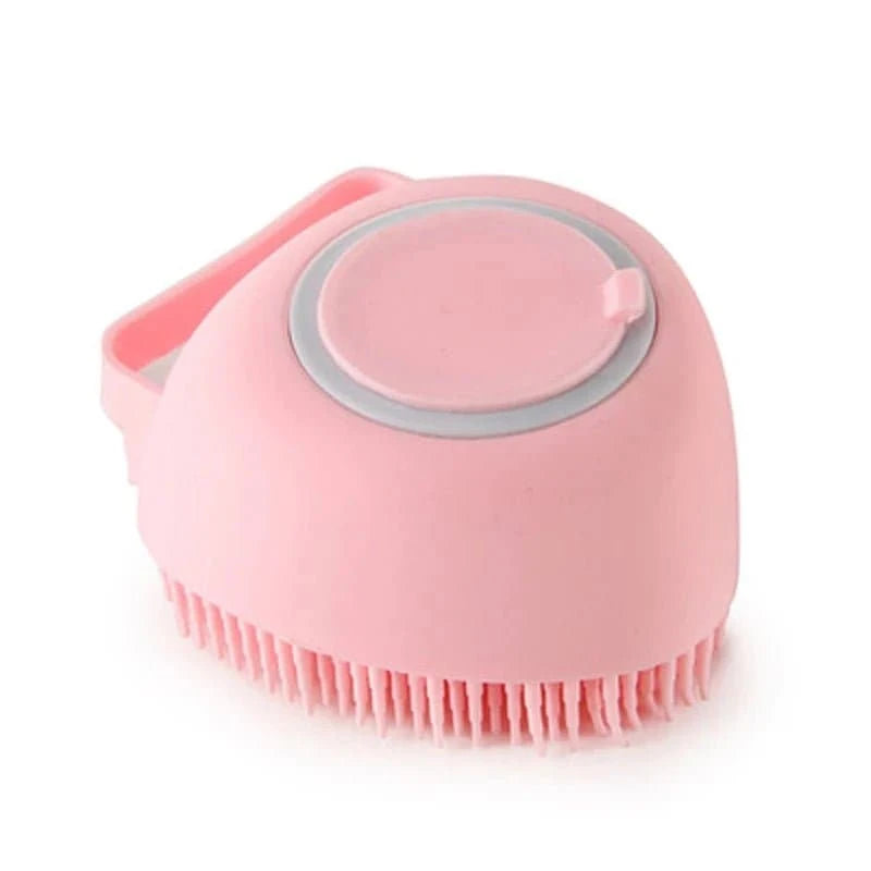 Gant de bain pour chien en silicone, doux et ergonomique, avec emplacement pour savon, pour un nettoyage apaisant et moussant