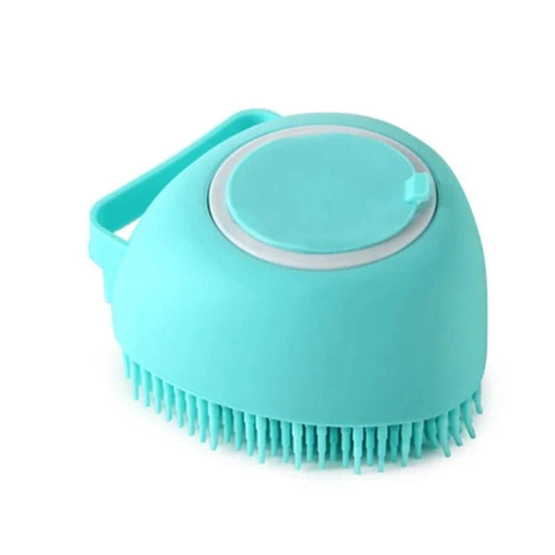 Gant de bain pour chien en silicone, doux et ergonomique, avec emplacement pour savon, pour un nettoyage apaisant et moussant