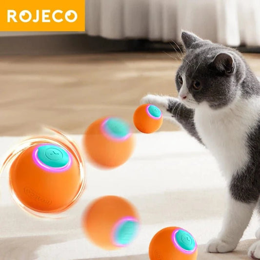 Jouet interactif intelligent pour animaux, balle rebondissante rechargeable pour chien et chat.