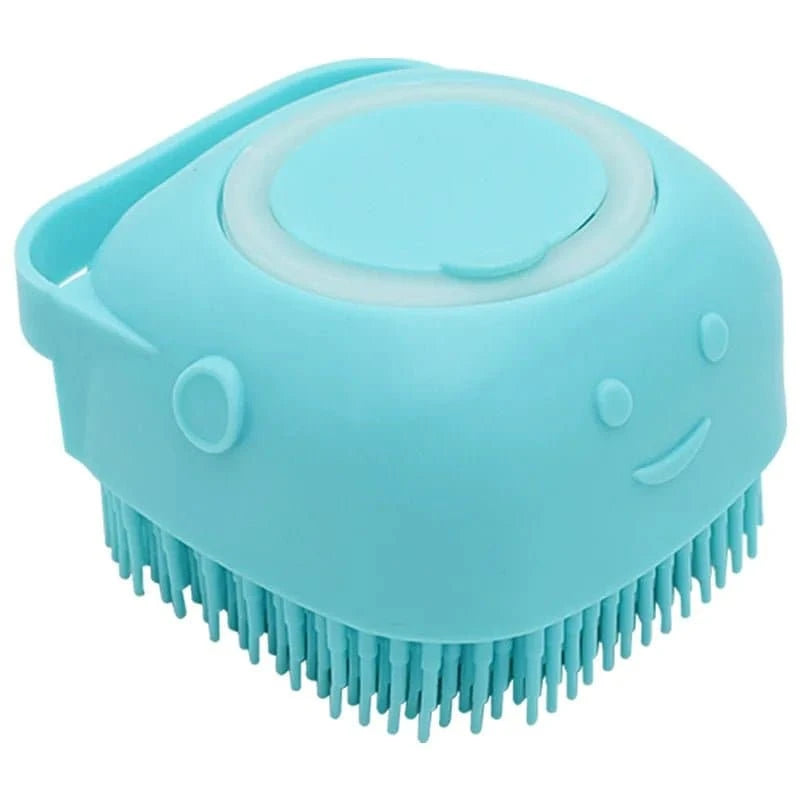 Gant de bain pour chien en silicone, doux et ergonomique, avec emplacement pour savon, pour un nettoyage apaisant et moussant