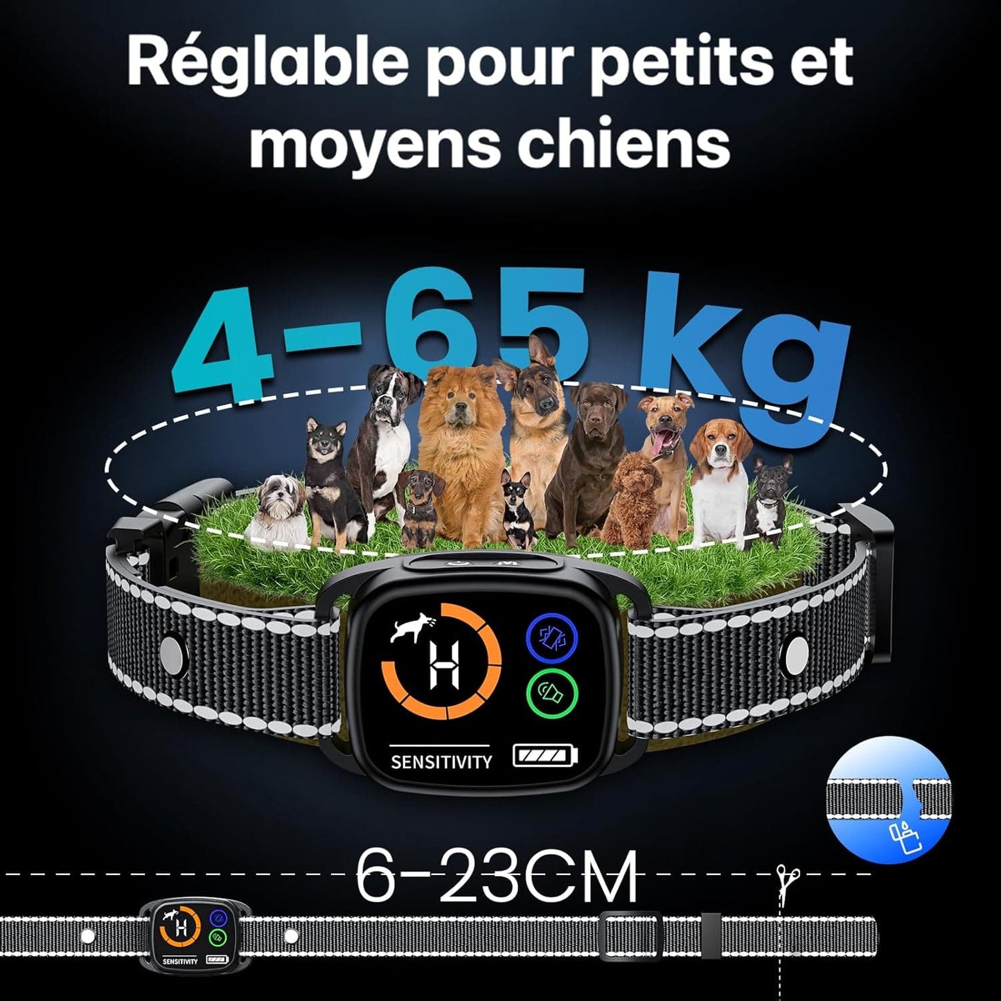 Collier Anti-Aboiement pour Petit Chien - Sans Décharge Électrique | Happet